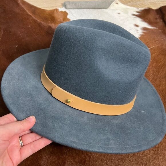 NWT LACK OF COLOR FREE PEOPLE GREY ROCCO HAT  Size Medium main image 9